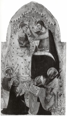 Anonimo — Gerini Niccolò di Pietro - sec. XIV - Incoronazione di Maria Vergine — insieme